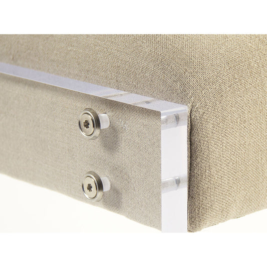 Adela Stool by Zentique in natural linen and acrylic. Made from unique in a modern style.