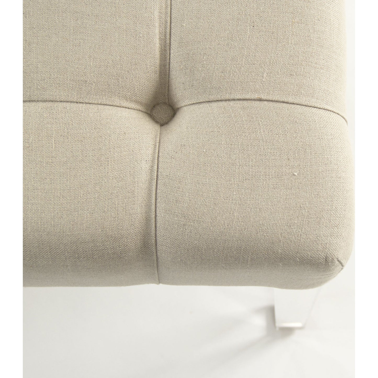 001 S-337836 | Closeup | Meline Bench by Zentique in natural linen and acrylic. Made from unique in a modern style.