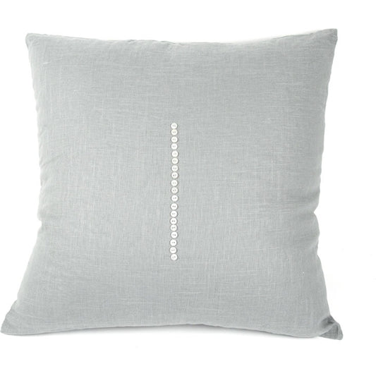 Blue-Grey Pillow by Zentique in blue-gray and linen. Made from unique in a modern style.