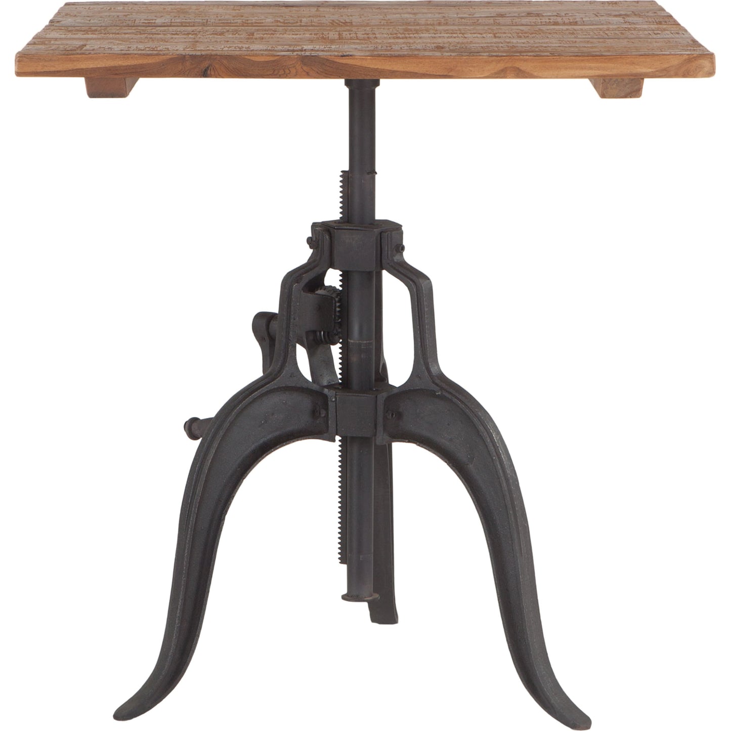 001 SR-876840 | Additional Silo | Artezia Adjustable Dining Table by World Interiors in brown and natural, matte black. Made from teak wood, iron in a modern style.