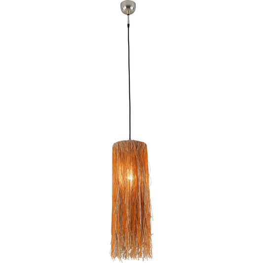 Bali Boho Jute Pendant by World Interiors in nickel. Made from glass, iron, jute in a coastal style.