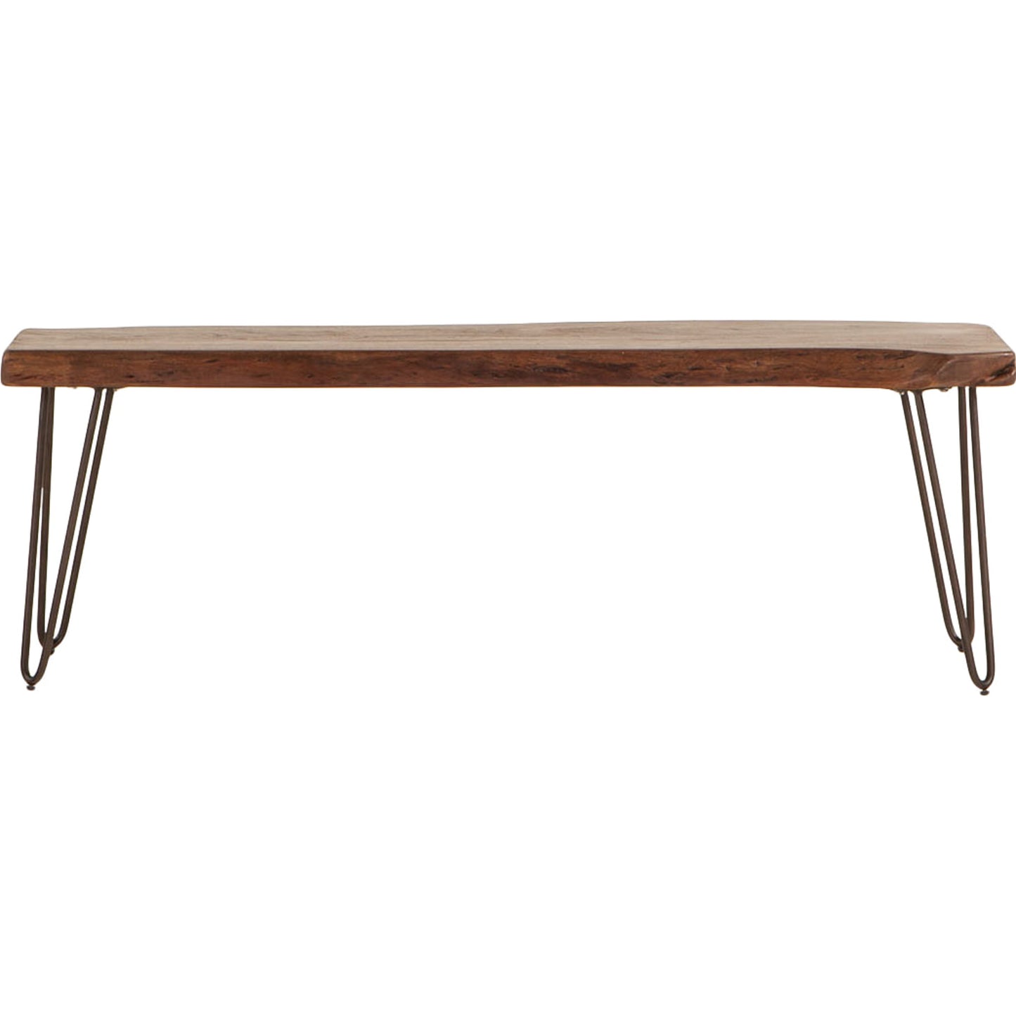 002 SR-877000 | Additional Silo | Grandby Dining Bench by World Interiors in brown and walnut, antique zinc. Made from acacia wood, steel in a modern style.