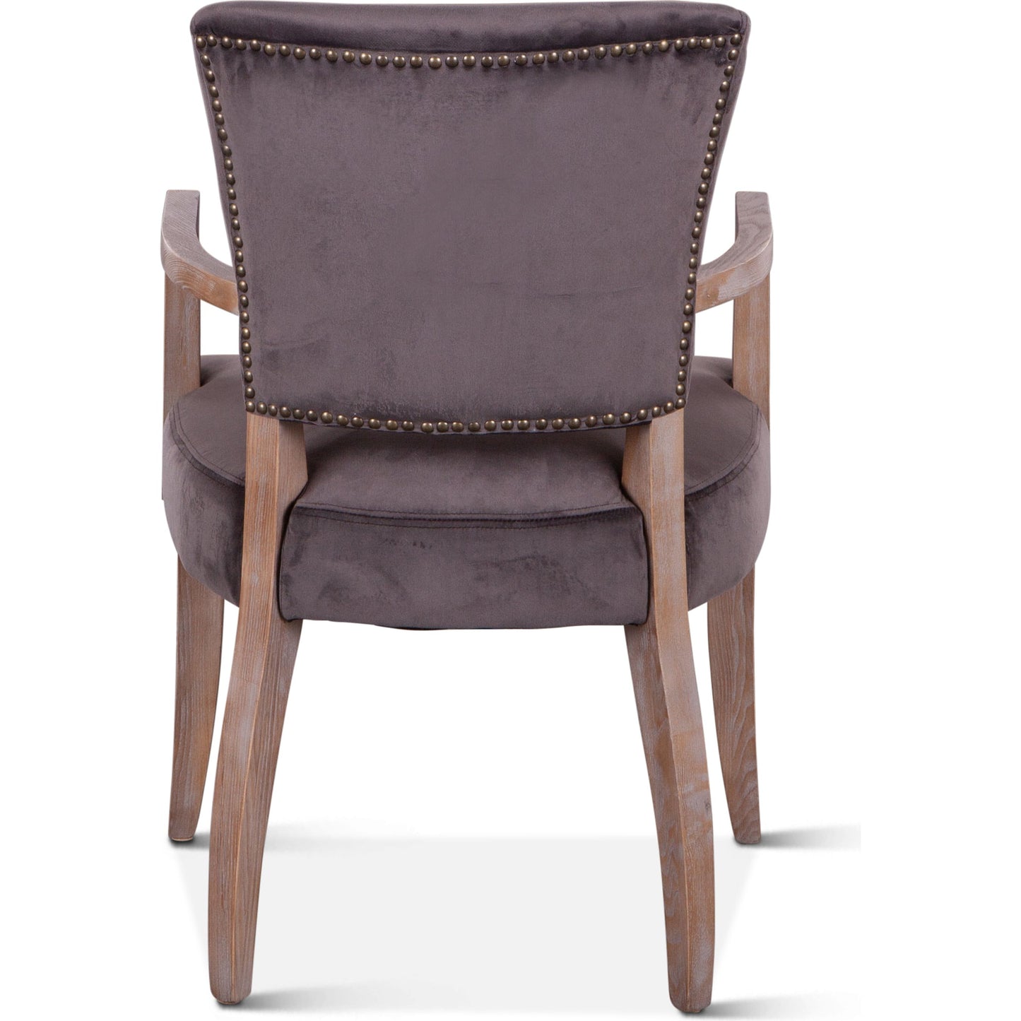 005 SR-877111 | Additional Silo | Portia Armchair by World Interiors in dark gray, whitewash and whitewash. Made from oak wood, velvet in a modern style.