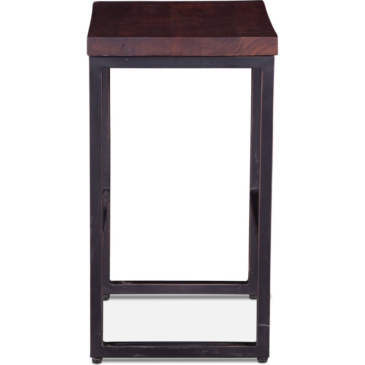 003 SR-876808 | Additional Silo | Amici Counter Stool by World Interiors in brown and walnut, antique zinc. Made from acacia wood, iron in a modern style.