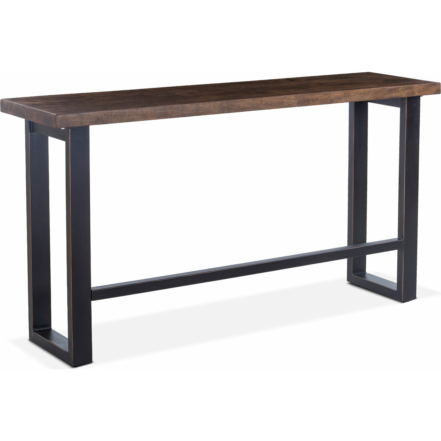 001 SR-876807 | Primary Silo | Amici Sofa Back Table by World Interiors in brown and walnut, antique zinc. Made from acacia wood, iron in a modern style.