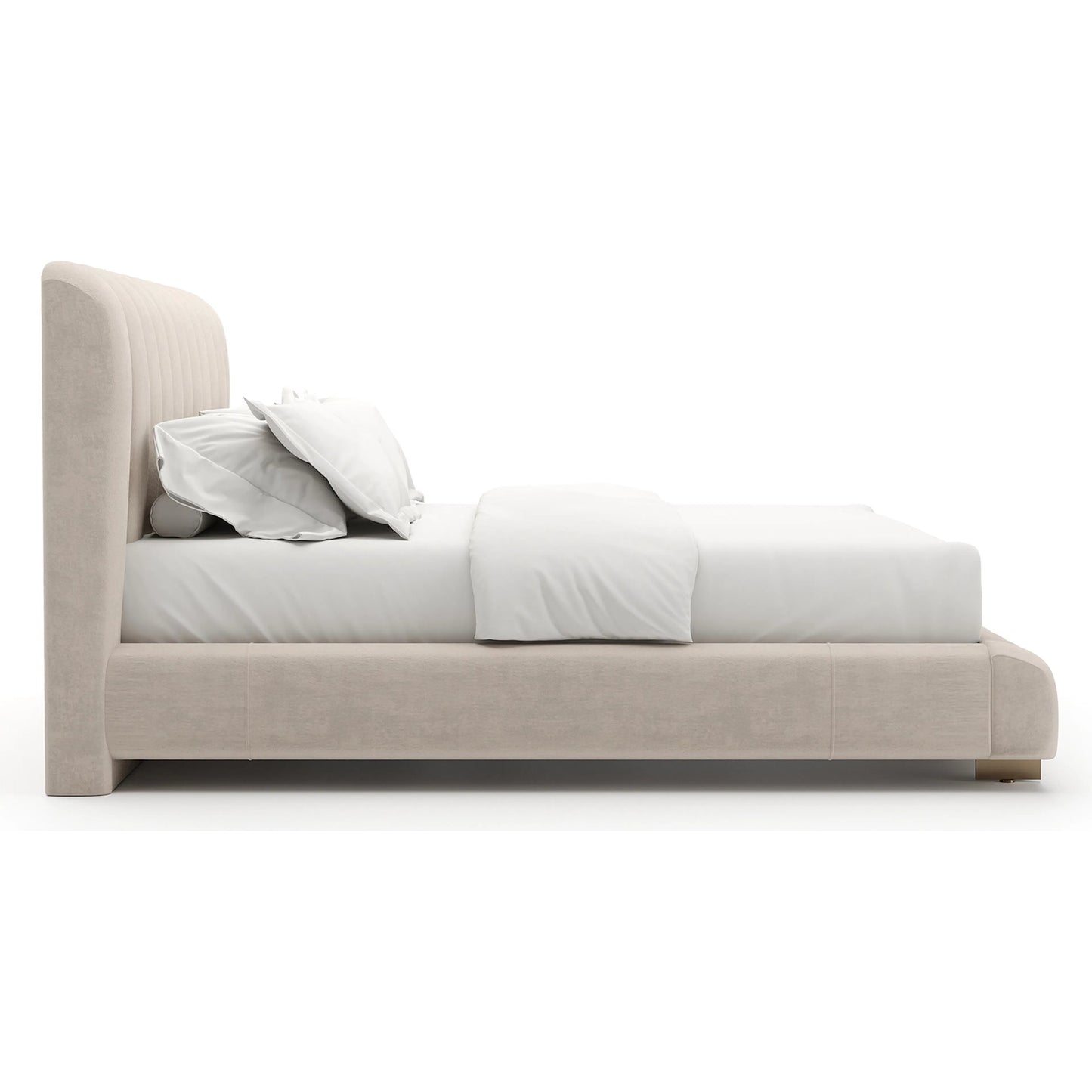 006 SI-2462342 | Additional Silo | Well Balanced Bed Ecru by Caracole in ecru and whisper of gold. Made from metal in a transitional style.