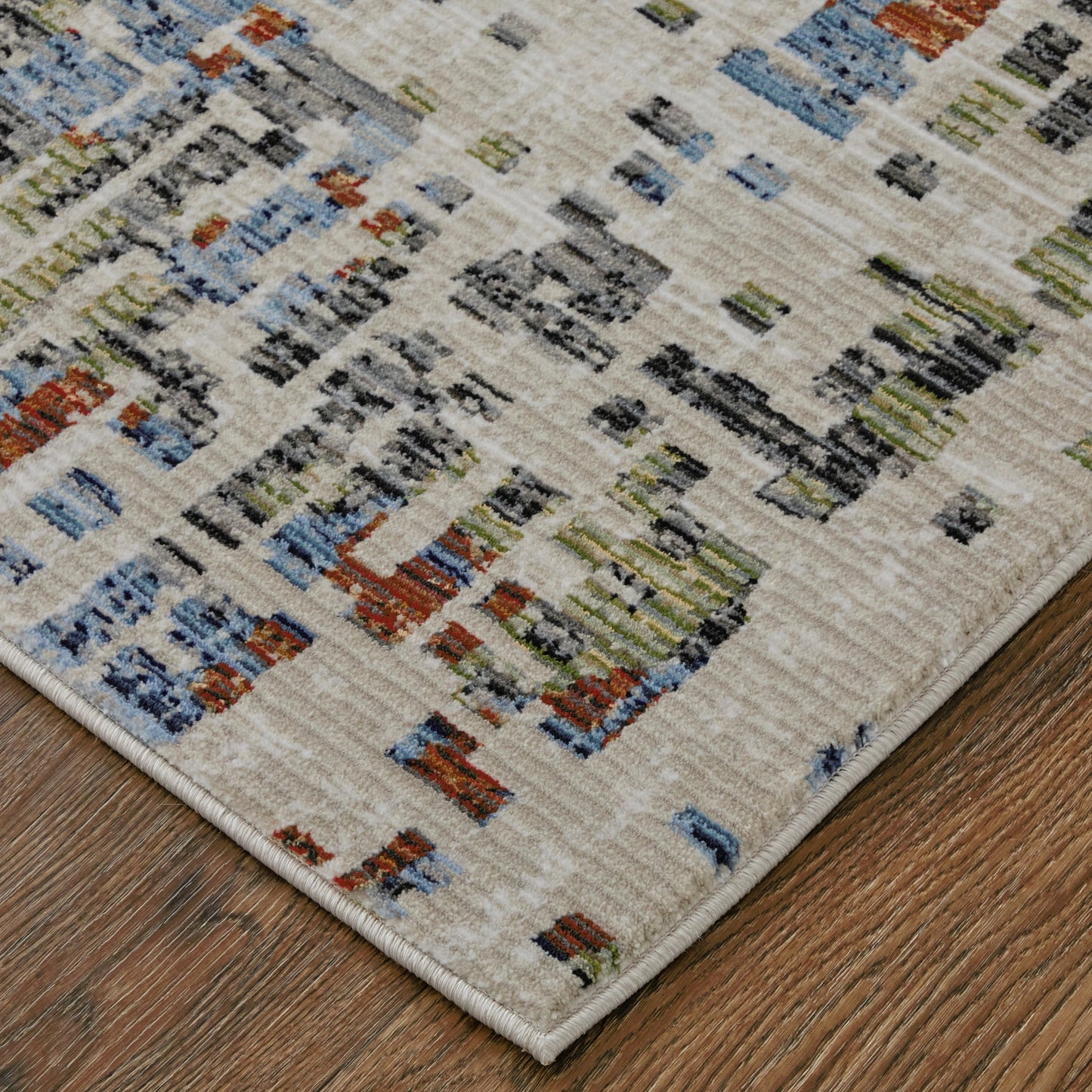 003 SI-2158926,SI-2158927,SI-2158928,SI-2158929,SI-2158930,SI-2259752 | Closeup | Sonora Rug - SNR39NVF by Feizy in ivory, green, blue. Made from polypropylene, polyester, viscose in a unique style.