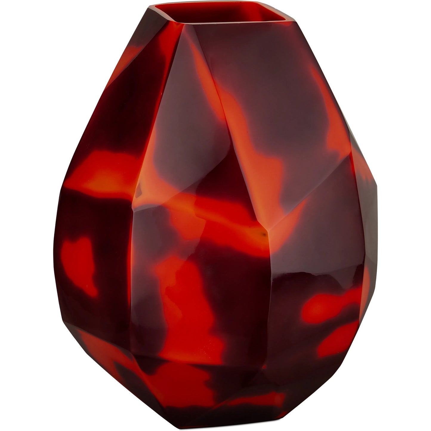 001 SI-2191640 | Primary Silo | Akako Vase by Currey and Company in black, orange. Made from glass in a modern style.