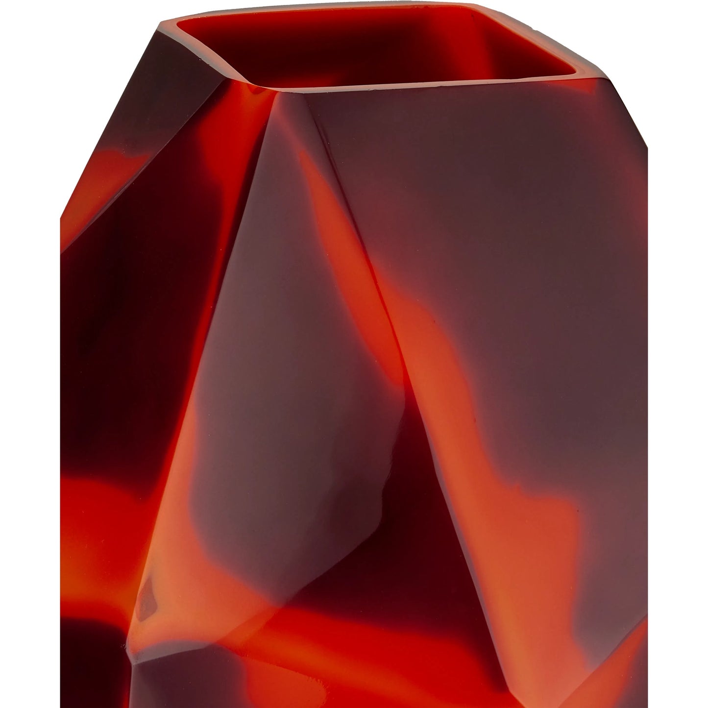 002 SI-2191640 | Additional Silo | Akako Vase by Currey and Company in black, orange. Made from glass in a modern style.