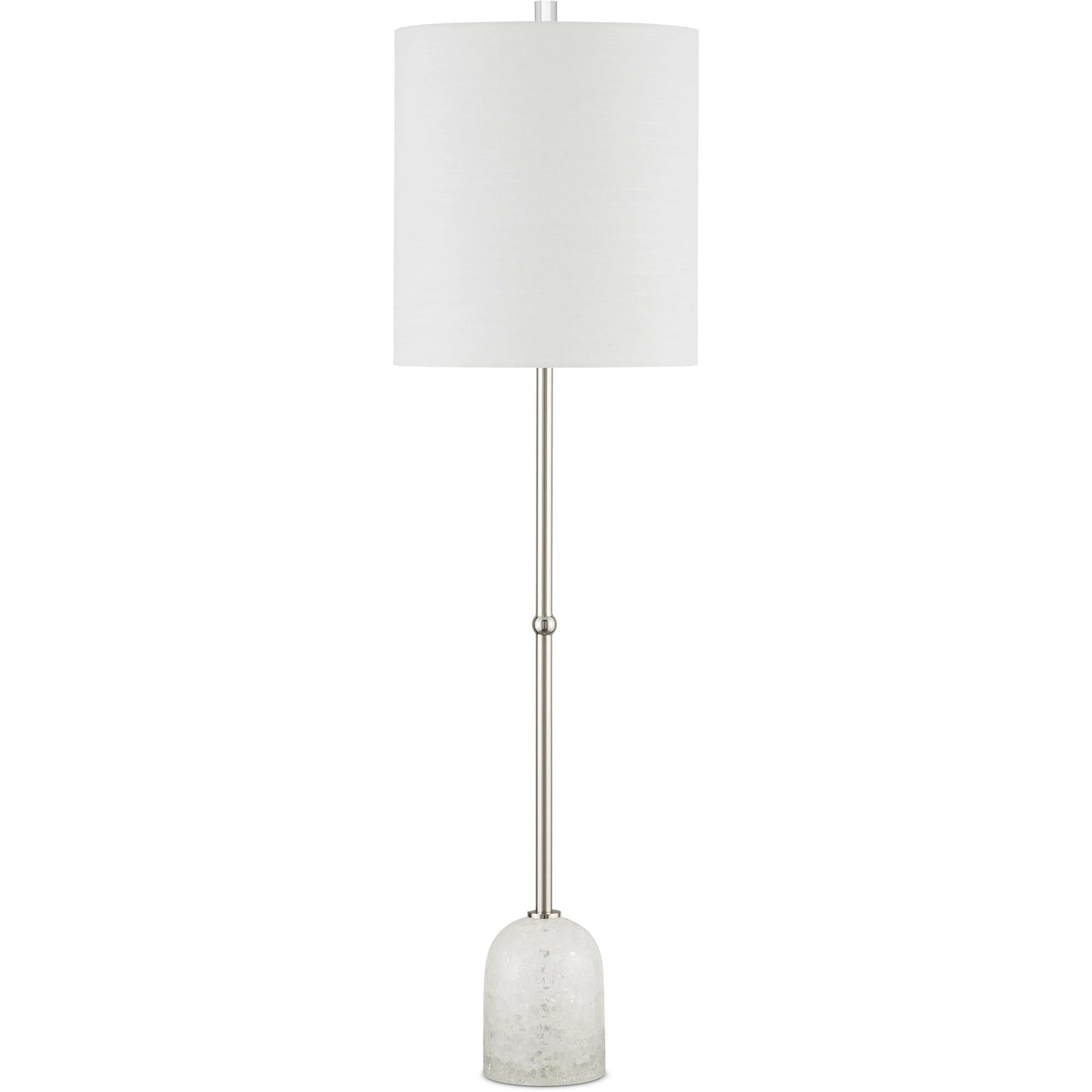 004 SI-2191695 | Additional Silo | Craquelle Table Lamp by Currey and Company in clear crackle, polished nickel. Made from glass, metal in a modern style.