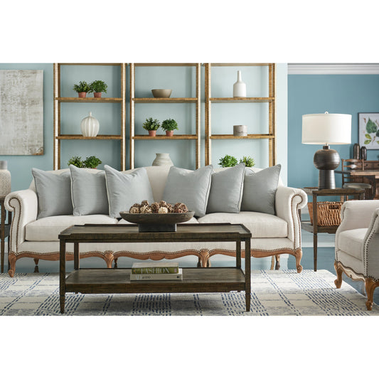 Casual Accents Country Walnut Etagere by Jonathan Charles in brown and country farmhouse walnut. Made from acacia in a traditional style.