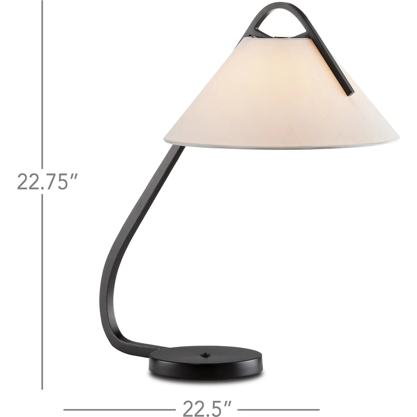 009 SI-1923911 | Lifestyle | Frey Desk Lamp by Currey and Company in satin black, brushed brown. Made from metal in a transitional style.