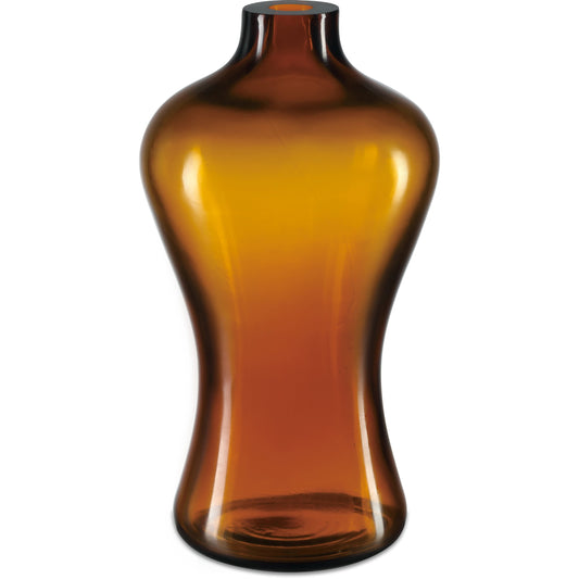 001 SI-2007760 | Primary Silo | Gold Peking Maiping Vase by Currey and Company in amber. Made from glass in a modern style.