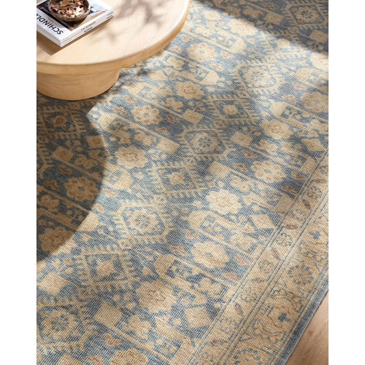 Agra AAA-2303 Rug by Surya in slate blue, sandstone, ivory. Made from wool in a unique style.