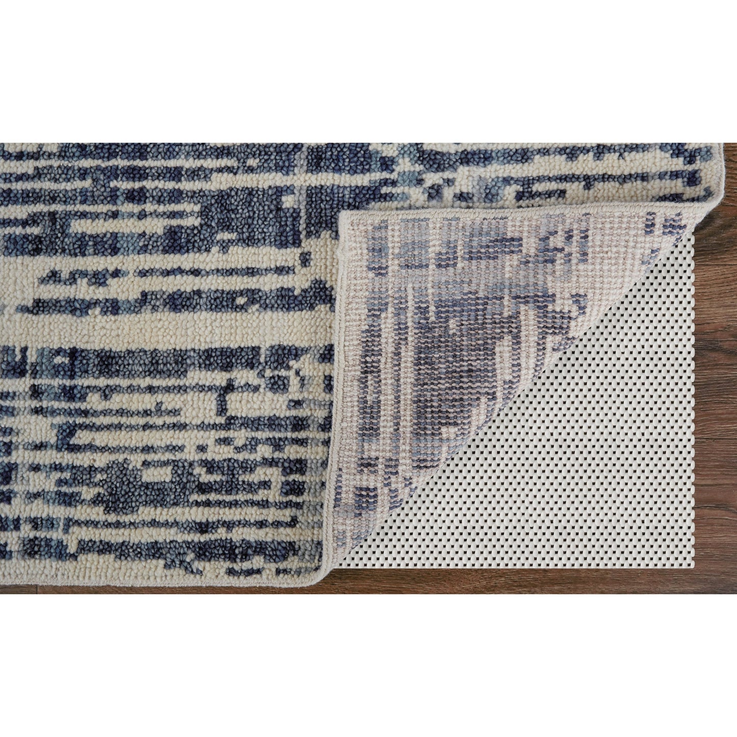 006 SI-2159040,SI-2159046 | Closeup | Roxford Transitional Rug - T16T6034 by Thom Felicia by Feizy Rugs in ivory, blue. Made from wool in a unique style.