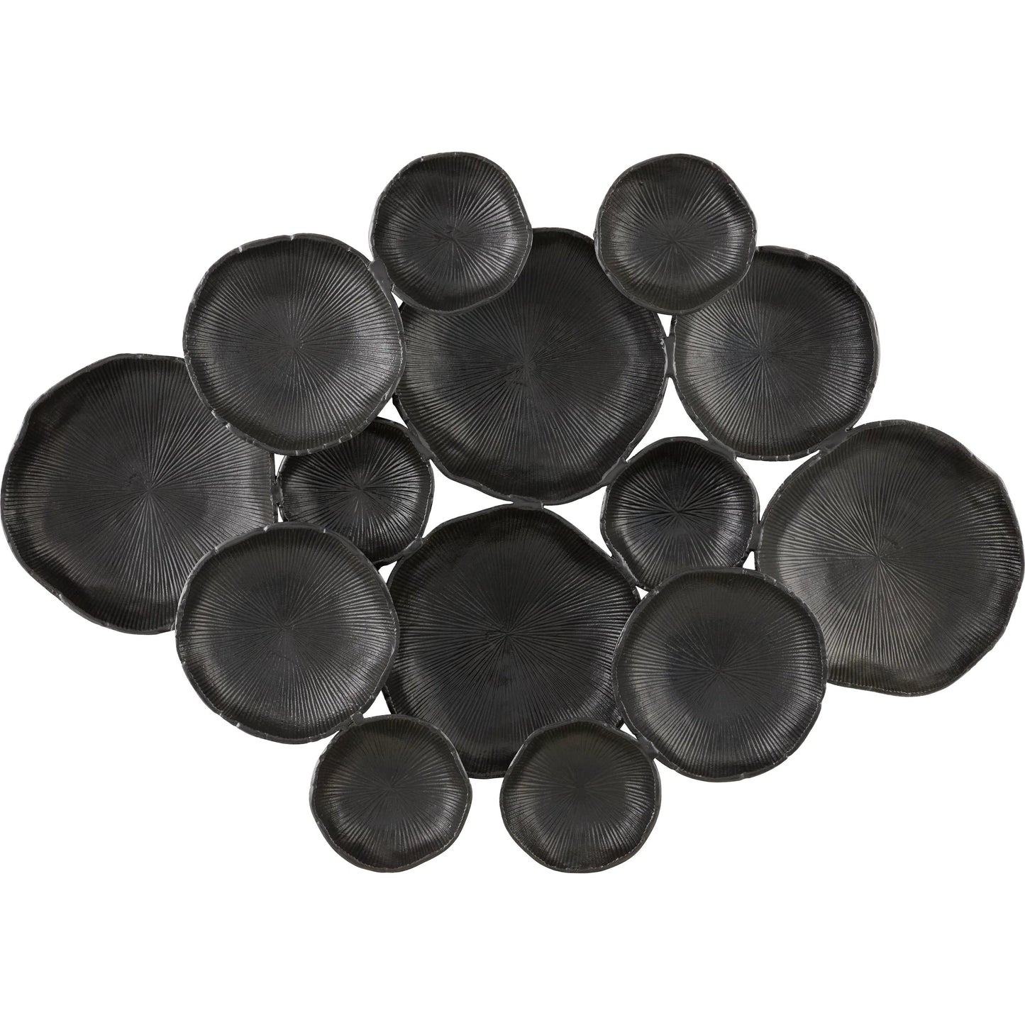 001 SI-2258964 | Primary Silo | Aaina Black Wall Sculpture by Surya in black. Made from aluminum in a modern style.