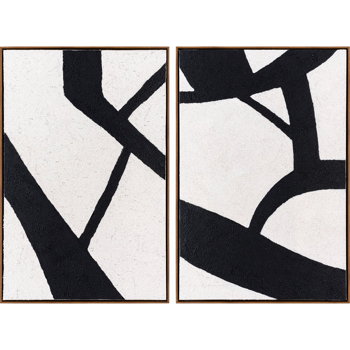 001 SI-2162999,SI-2163000 | Primary Silo | Aasmaa Wall Art - AAM-004 by Surya in black and dark brown. Made from canvas, polystyrene in a modern style.