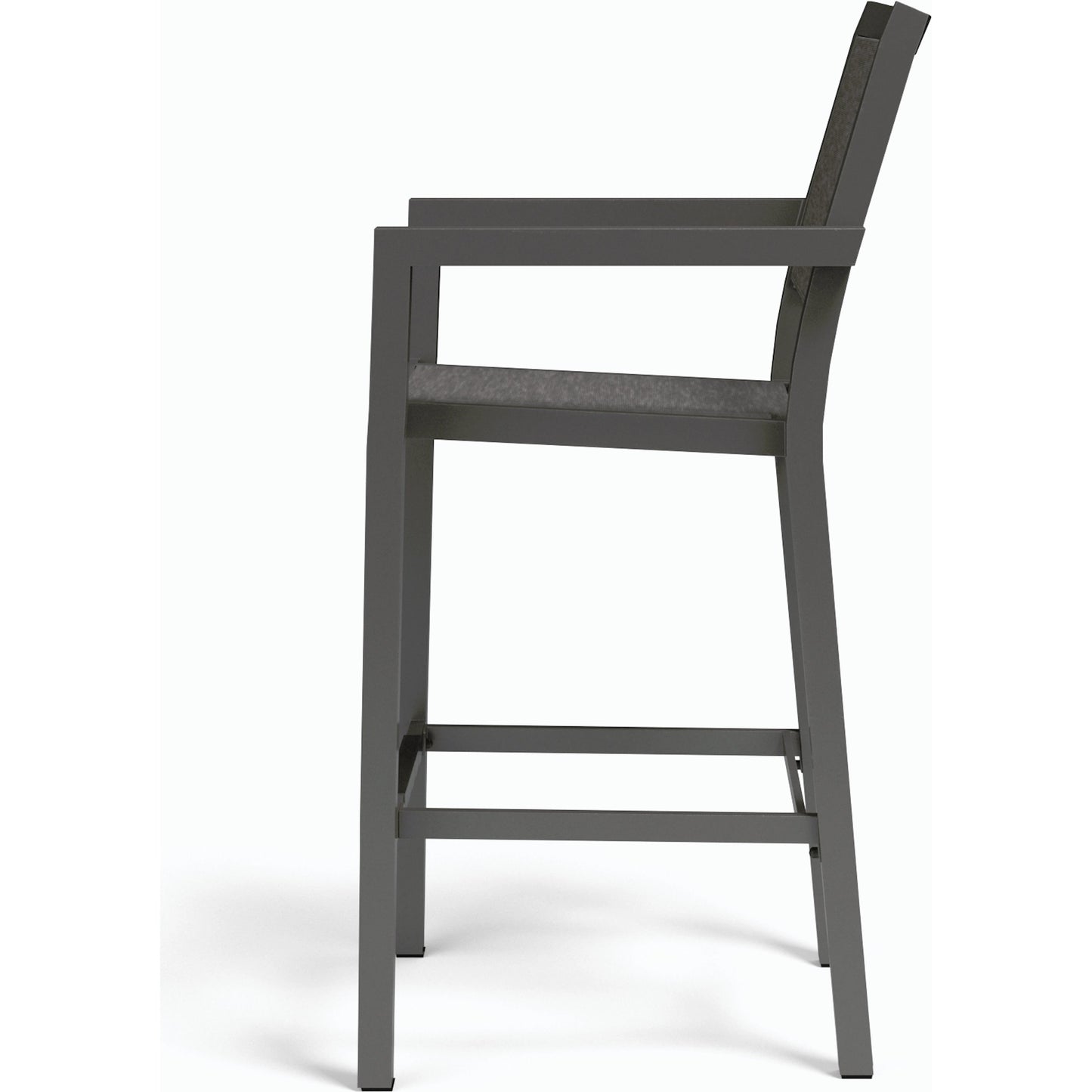 003 SI-2166674 | Additional Silo | Vegas Outdoor Sling Barstool by Sunset West in graphite. Made from aluminum in a modern style.