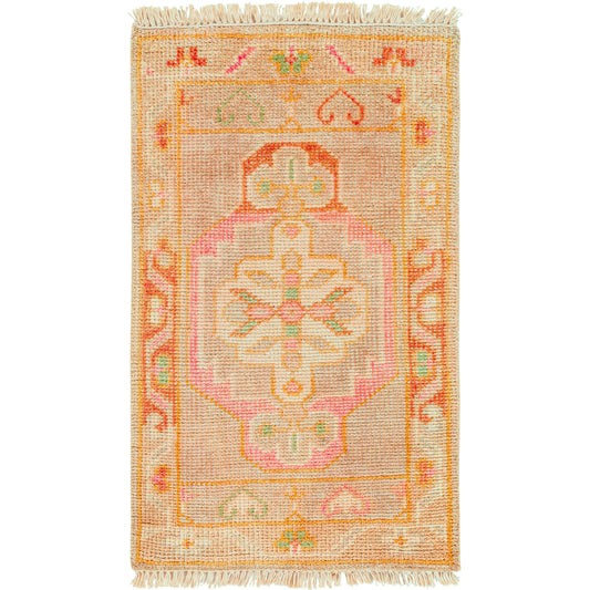 Anadolu Rug - 29980 by Surya in dusty pink, rose, beige, seafoam, wheat, cream. Made from 70% wool, 30% viscose in a unique style.