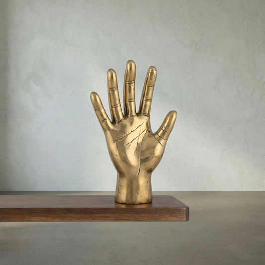 Open Hand by Noir in brass. Made from brass in a modern style.