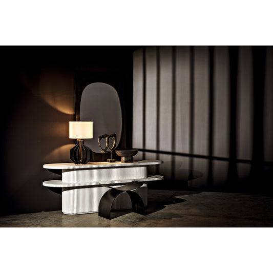 Sculpture a by Noir in brass. Made from stone, metal in a modern style.