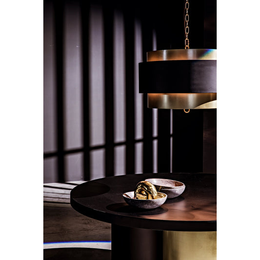 Coiled by Noir in antique brass. Made from metal alloy in a modern style.