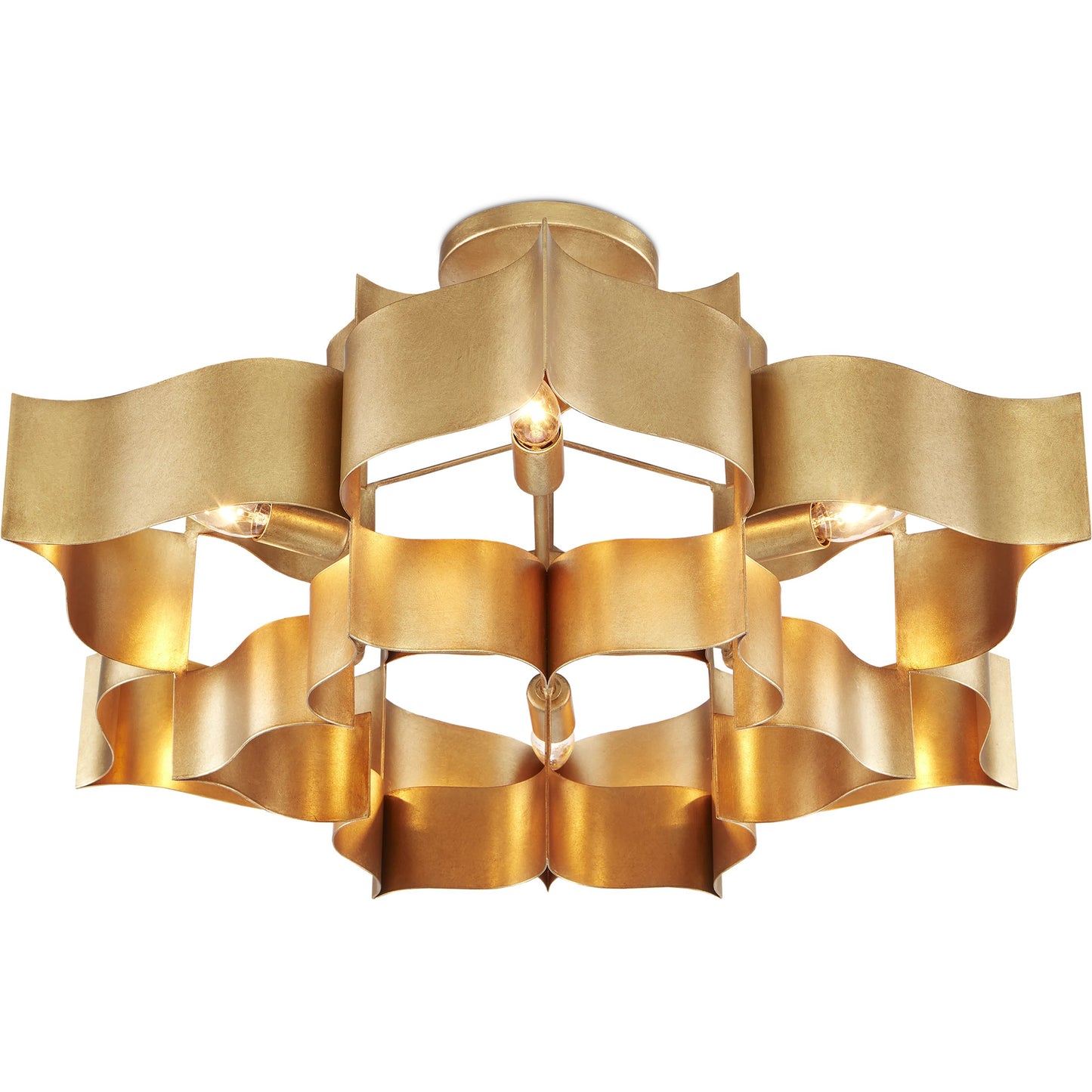 069 S-223840 | Additional Silo | Grand Lotus Chandelier by Currey and Company. Made from unique in a modern style.