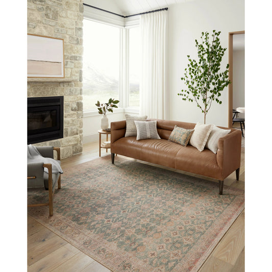 Aubrey AUB-02 Rug by Angela Rose x Loloi in aqua, sand. Made from 100% polyester in a unique style.