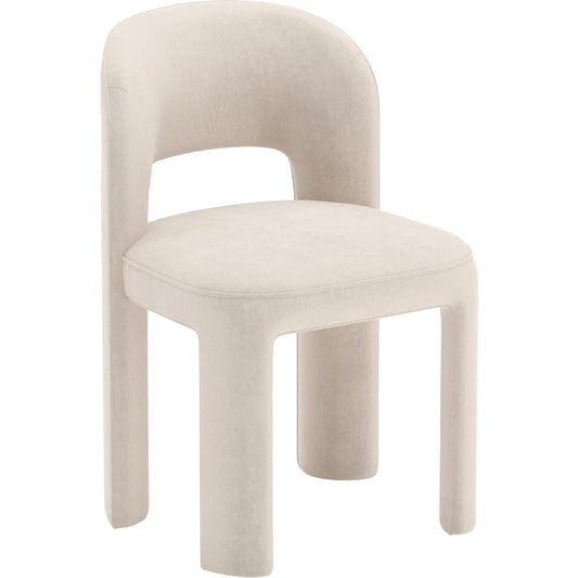 Overlap Side Chair by Caracole in ivory. Made from metal in a transitional style.