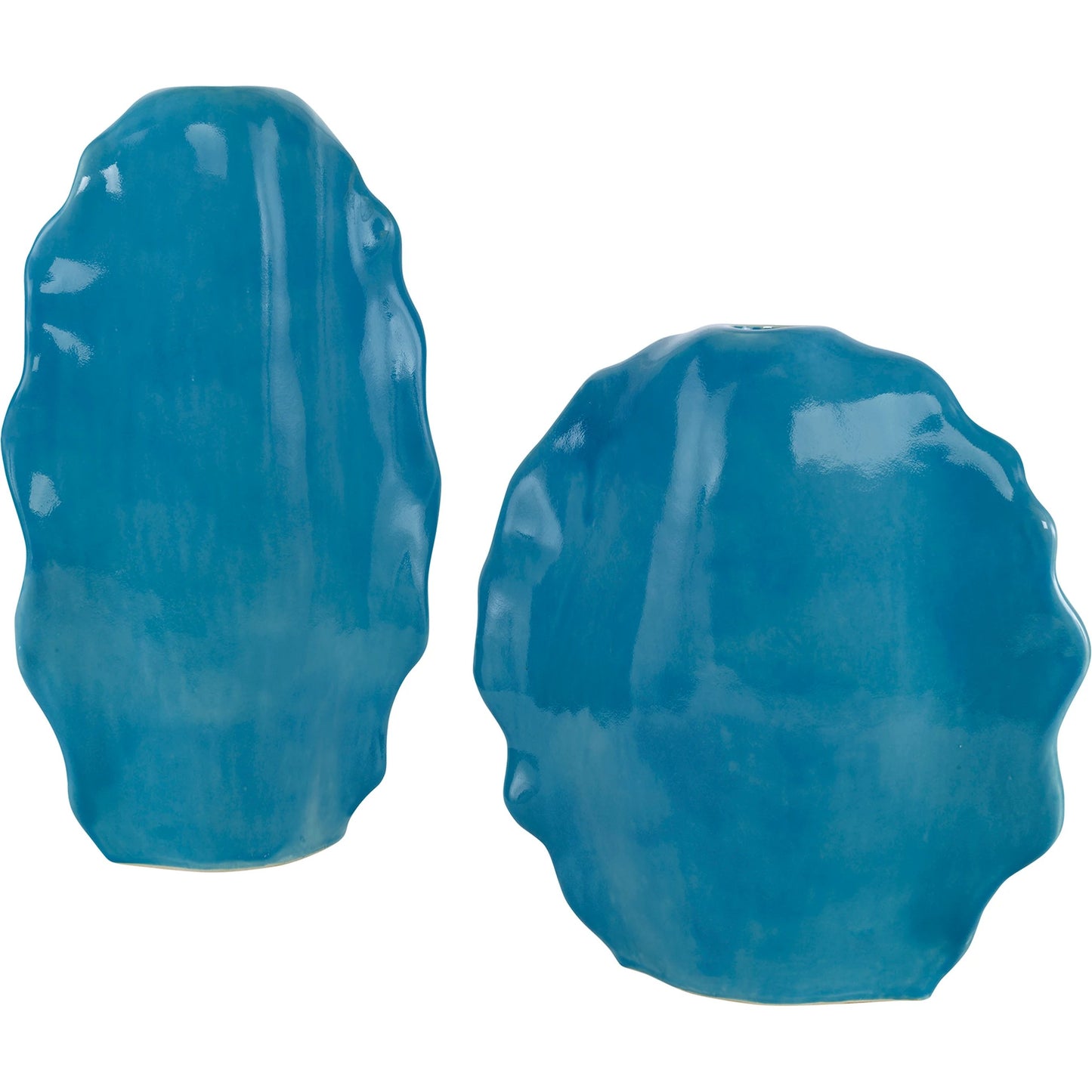 001 SI-1981248 | Primary Silo | Ruffled Feathers Vases by Uttermost. Made from earthenware in a transitional style.