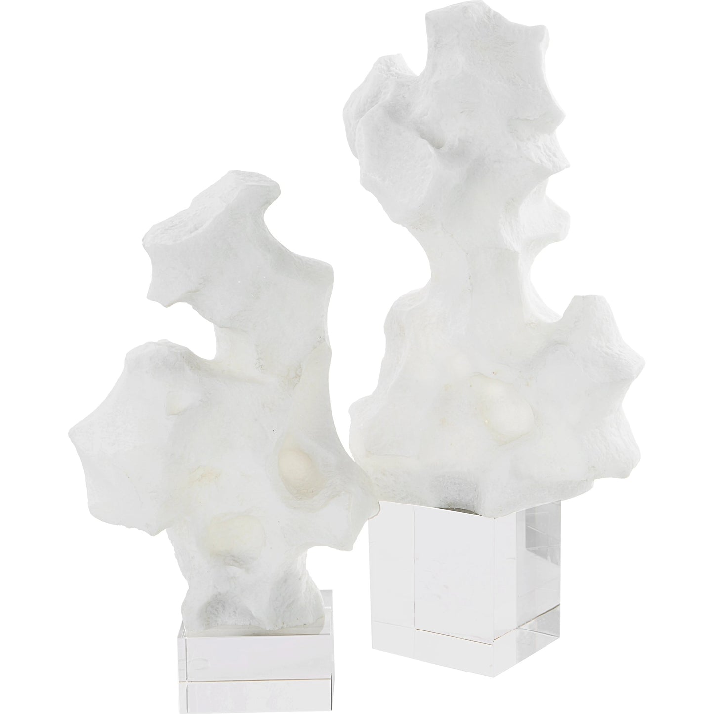 001 SI-1981243 | Primary Silo | Remnant Sculptures by Uttermost in white. Made from man-made stone, crystal in a modern style.
