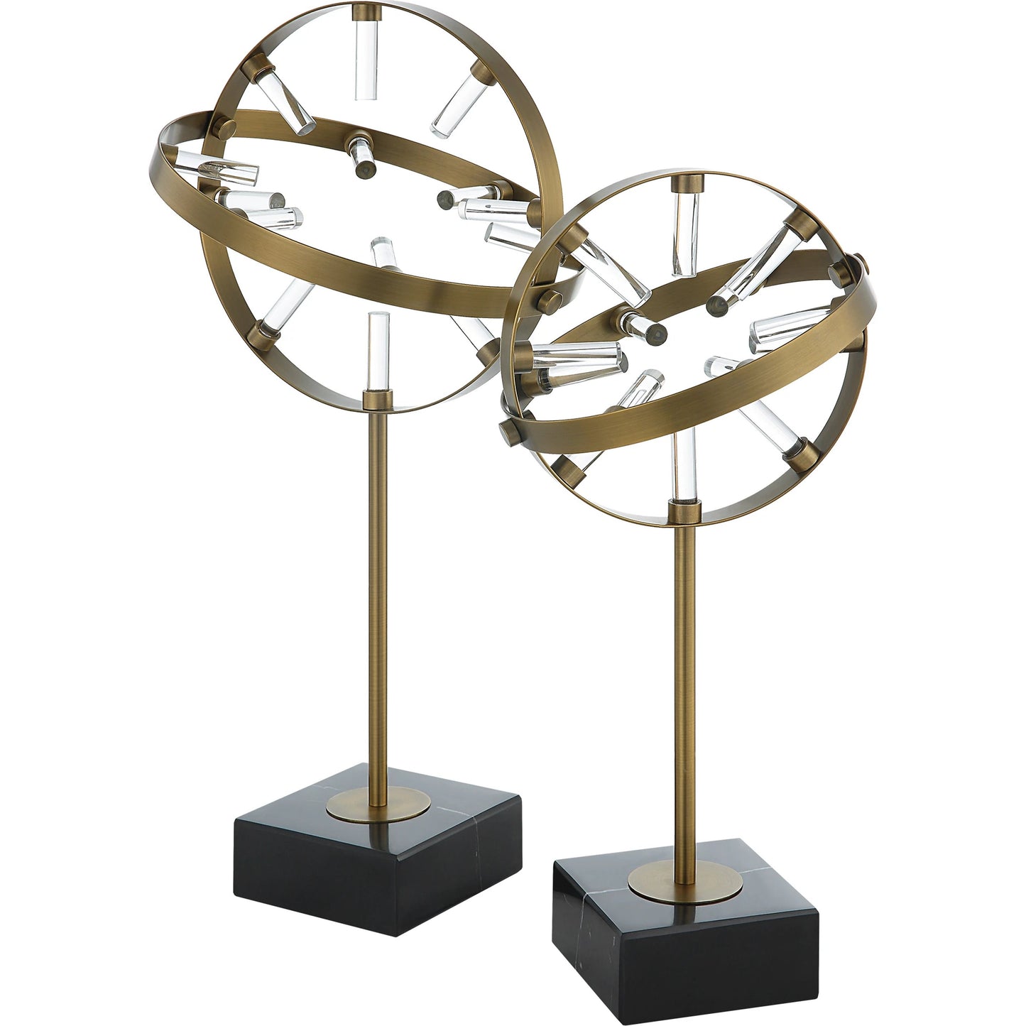 001 SI-2108097 | Primary Silo | Realm Spherical Sculptures by Uttermost in brass. Made from marble, metal, glass in a modern style.