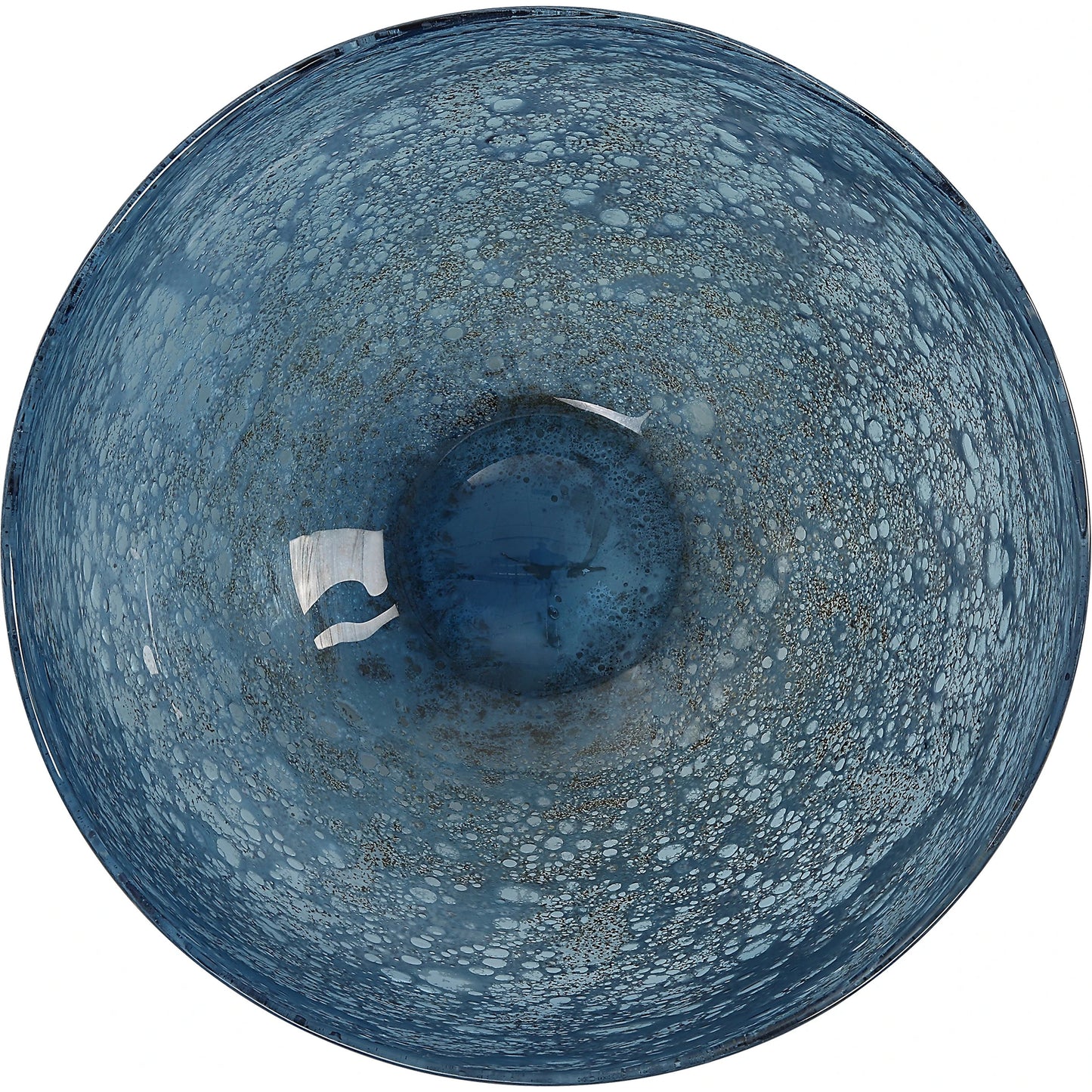 004 SI-2146818 | Closeup | Genovesa Glass Bowl by Uttermost in aqua. Made from glass in a modern style.