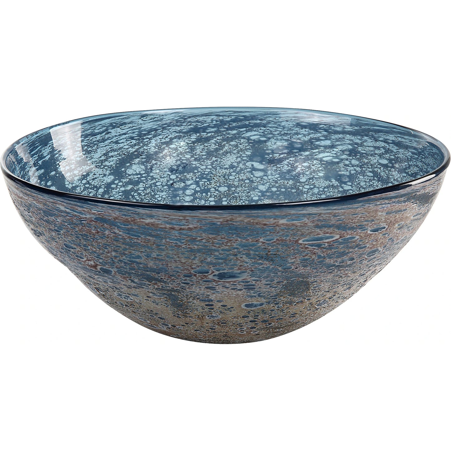 001 SI-2146818 | Primary Silo | Genovesa Glass Bowl by Uttermost in aqua. Made from glass in a modern style.