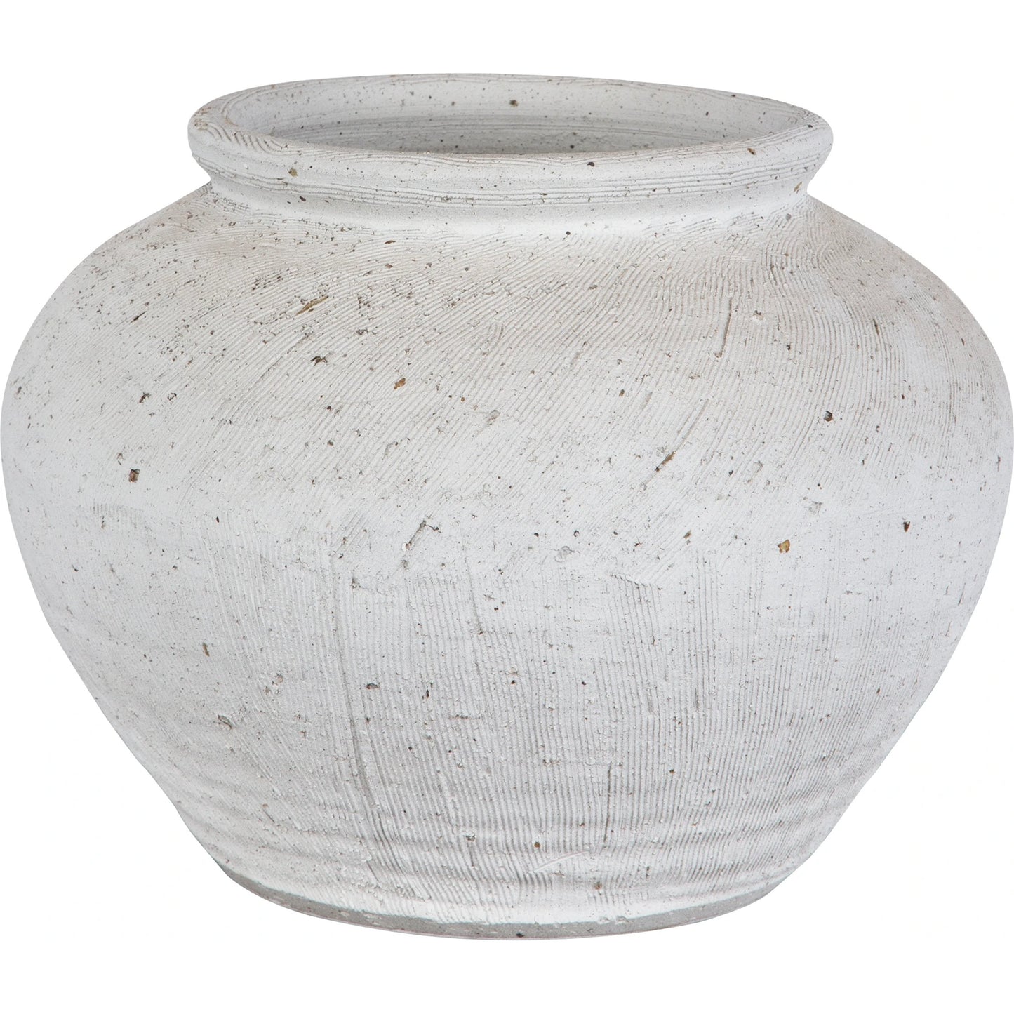 002 SI-2146822 | Primary Silo | Floreana Round Vase by Uttermost in white. Made from ceramic in a modern style.