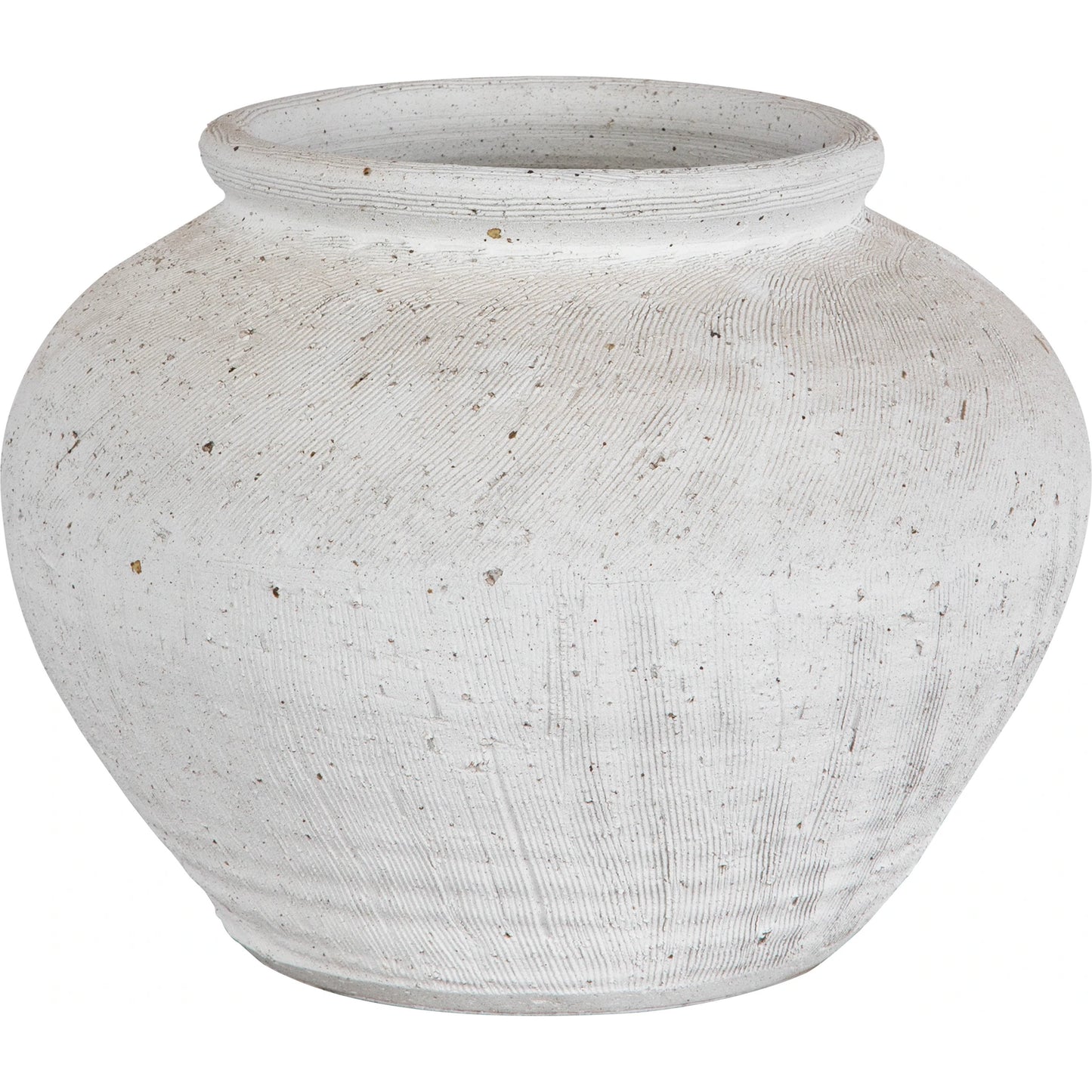 001 SI-2146822 | Primary Silo | Floreana Round Vase by Uttermost in white. Made from ceramic in a modern style.