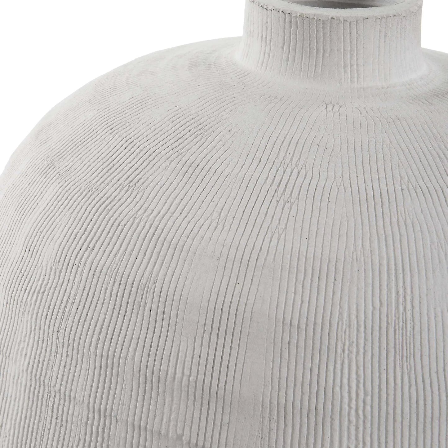 005 SI-2146823 | Closeup | Floreana Vase by Uttermost in white. Made from ceramic in a modern style.