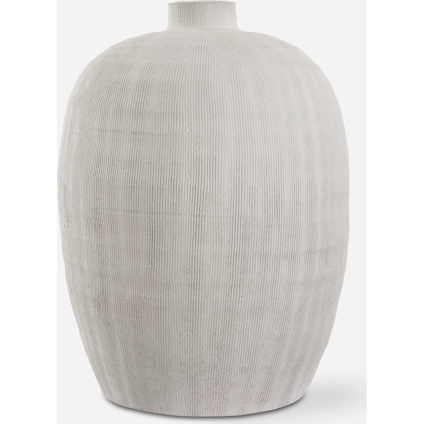 002 SI-2146823 | Primary Silo | Floreana Vase by Uttermost in white. Made from ceramic in a modern style.