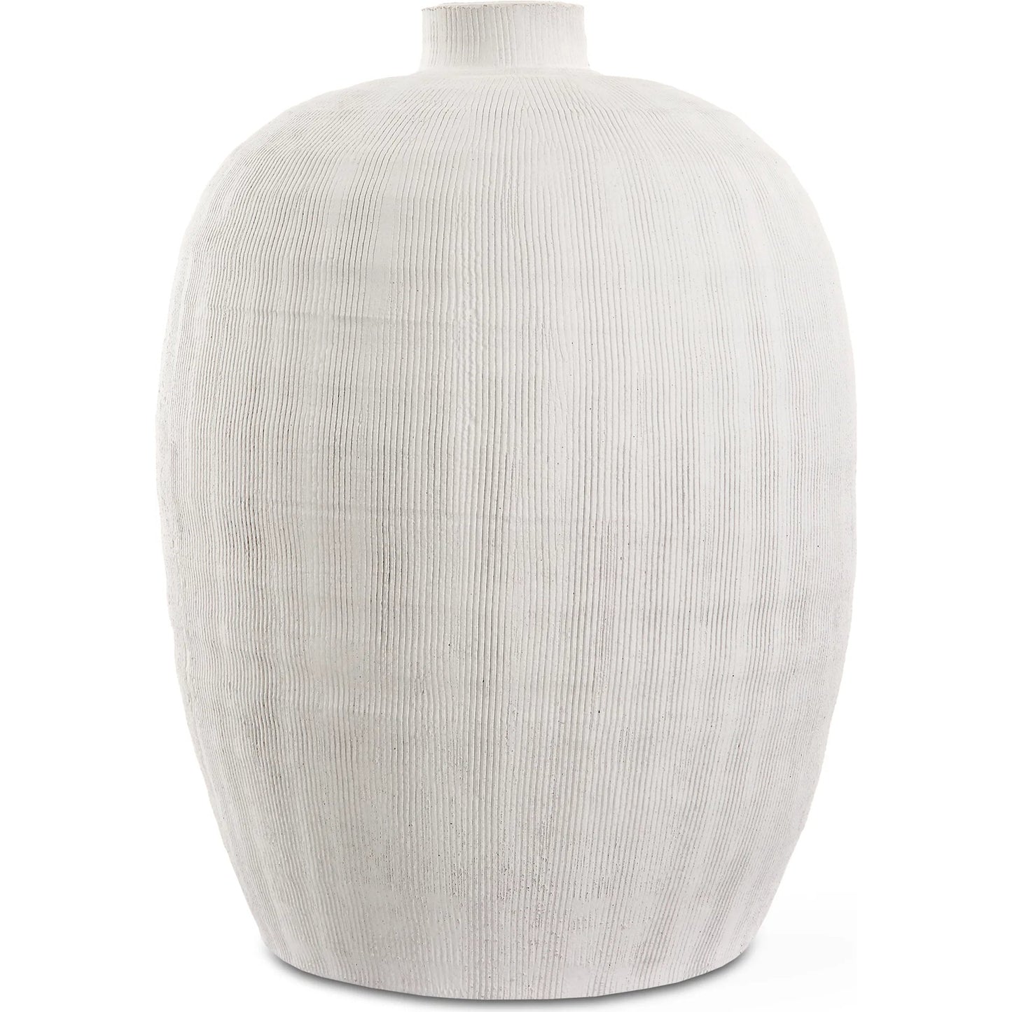 003 SI-2146823 | Primary Silo | Floreana Vase by Uttermost in white. Made from ceramic in a modern style.