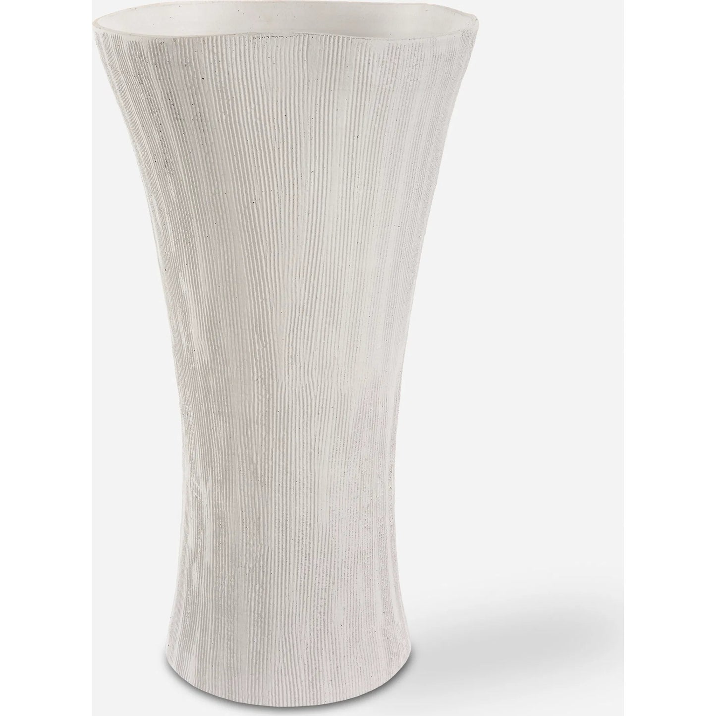 003 SI-2146824 | Primary Silo | Floreana Tall Vase by Uttermost in white. Made from ceramic in a modern style.