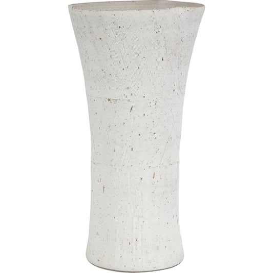 Floreana Tall Vase by Uttermost in white. Made from ceramic in a modern style.
