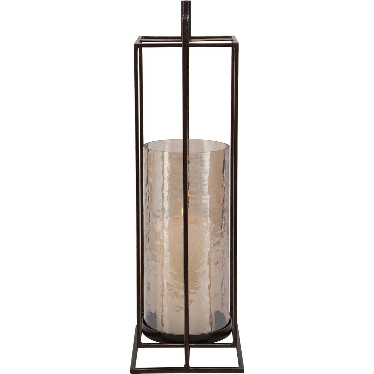 004 SI-2262170 | Additional Silo | Wenman Candleholder by Uttermost in dark bronze. Made from glass, iron in a unique style.