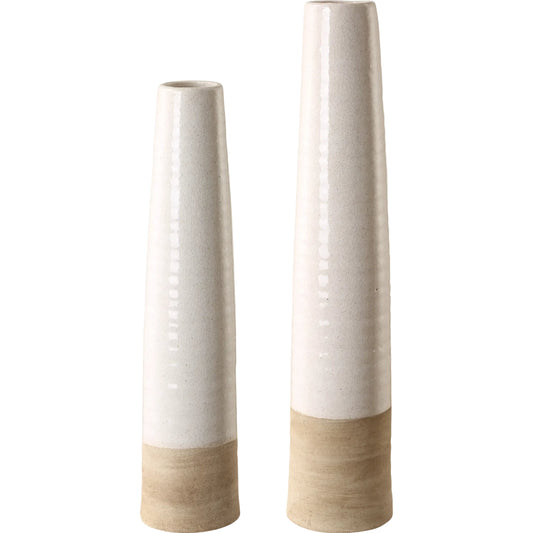 001 SI-2262194 | Primary Silo | Sands Ceramic Vases by Uttermost in white. Made from ceramic in a transitional style.
