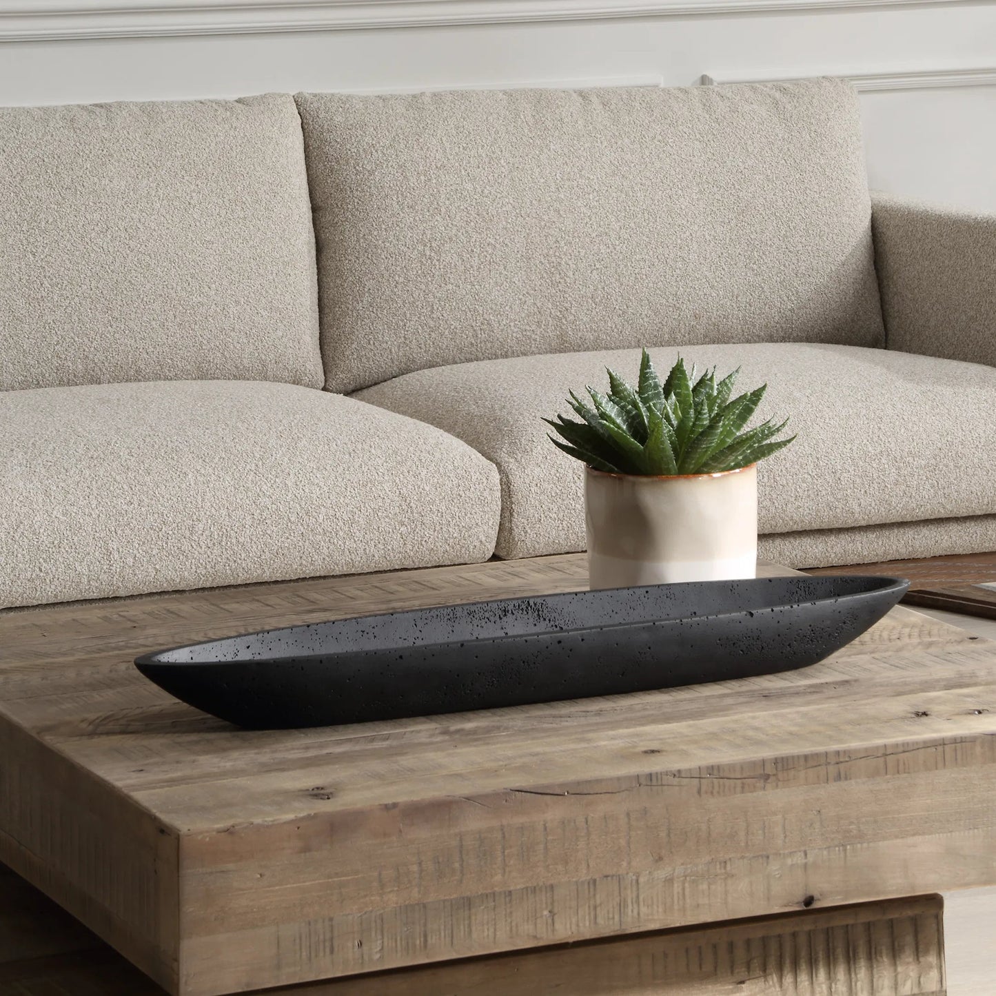011 SI-2262202 | Lifestyle | Vessel Cast Canoe Bowl by Uttermost. Made from unique in a transitional style.