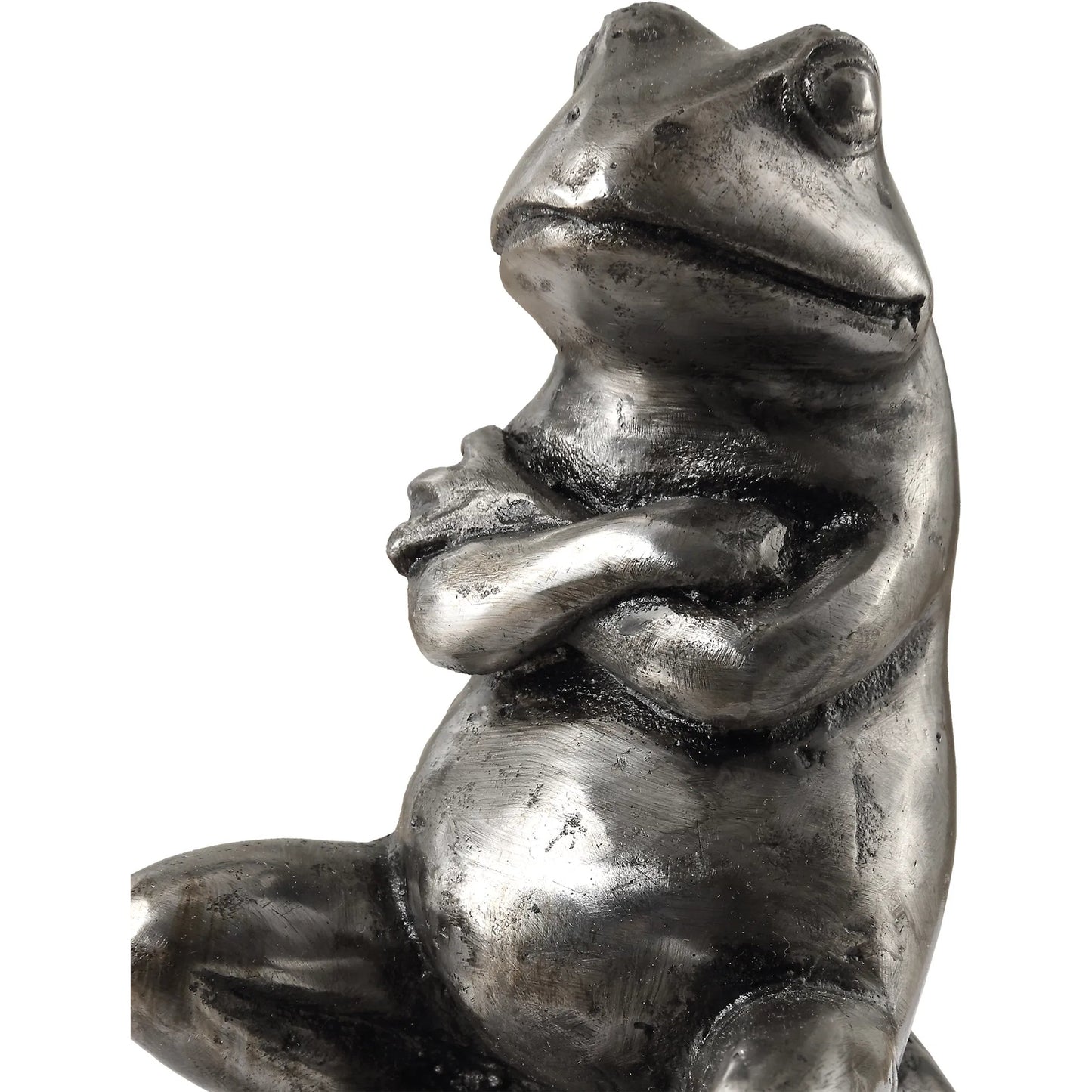 005 SI-2262188 | Lifestyle | Daydreaming Frogs Bookends by Uttermost in silver. Made from cast iron in a cottage & farmhouse style.