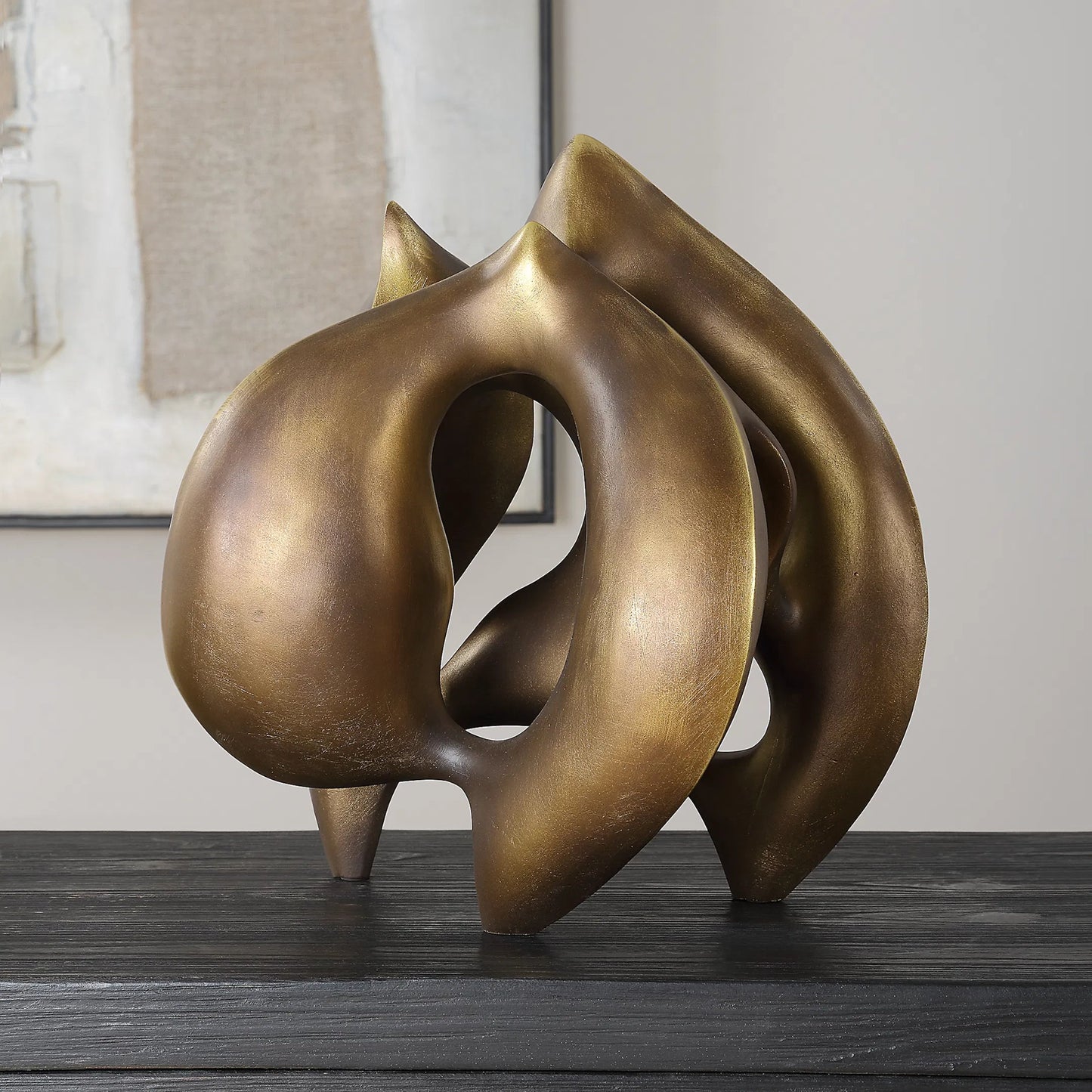 002 SI-2295197 | Lifestyle | Celestial Flow Sculpture by Uttermost in bronze. Made from polyresin in a modern style.