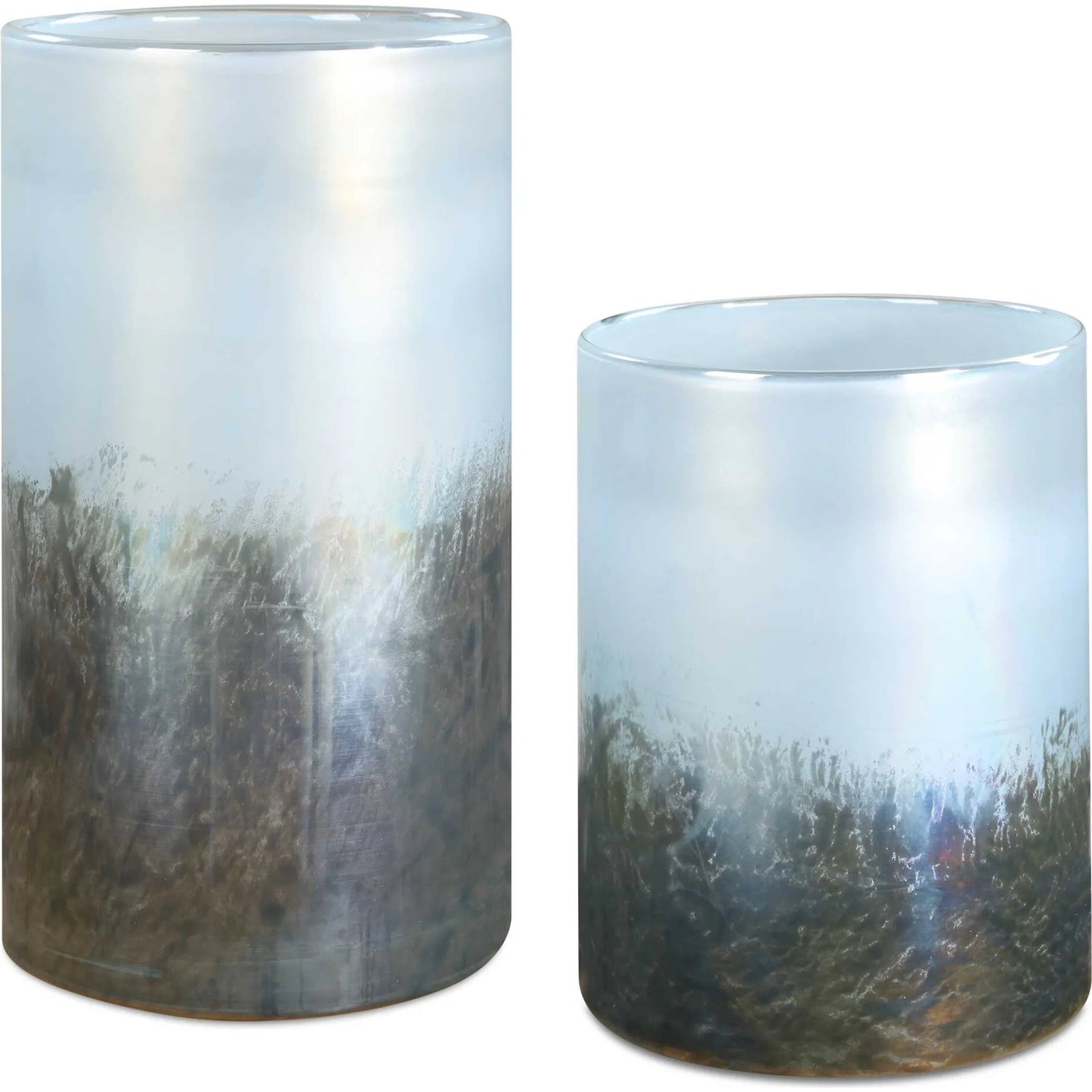 001 SI-2386610 | Primary Silo | Midnight Mist Cylindrical Vases by Uttermost in deep blue, silver. Made from glass in a unique style.