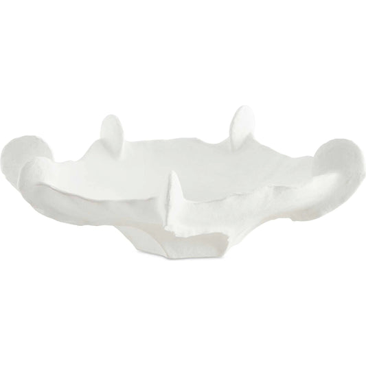 Coral Mirage Outdoor Bowl by Uttermost in white. Made from earthenware in a modern style.