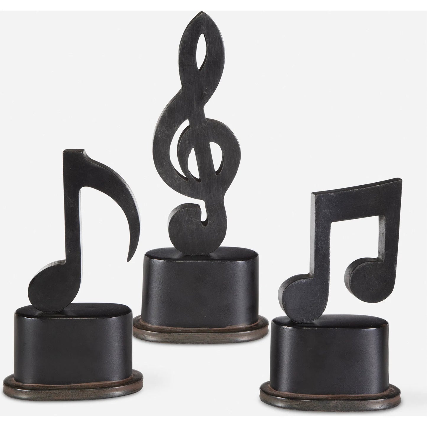001 S-252353 | Primary Silo | Music Notes Metal Figurines (Set of 3) by Uttermost in metal. Made from metal, mdf in a modern style.