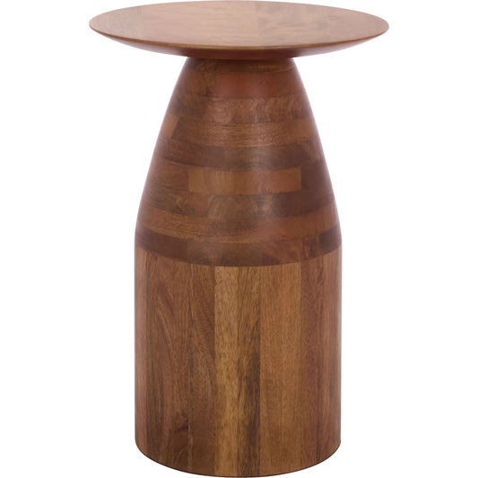Cutler Accent Table by HedgeApple Essentials in walnut. Made from acacia wood in a transitional style.